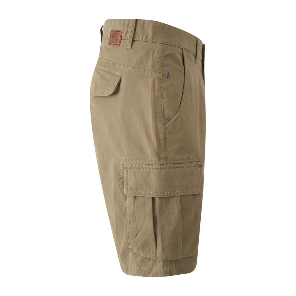 Yes Zee Beige Herren-Bermudashorts aus Baumwolle
