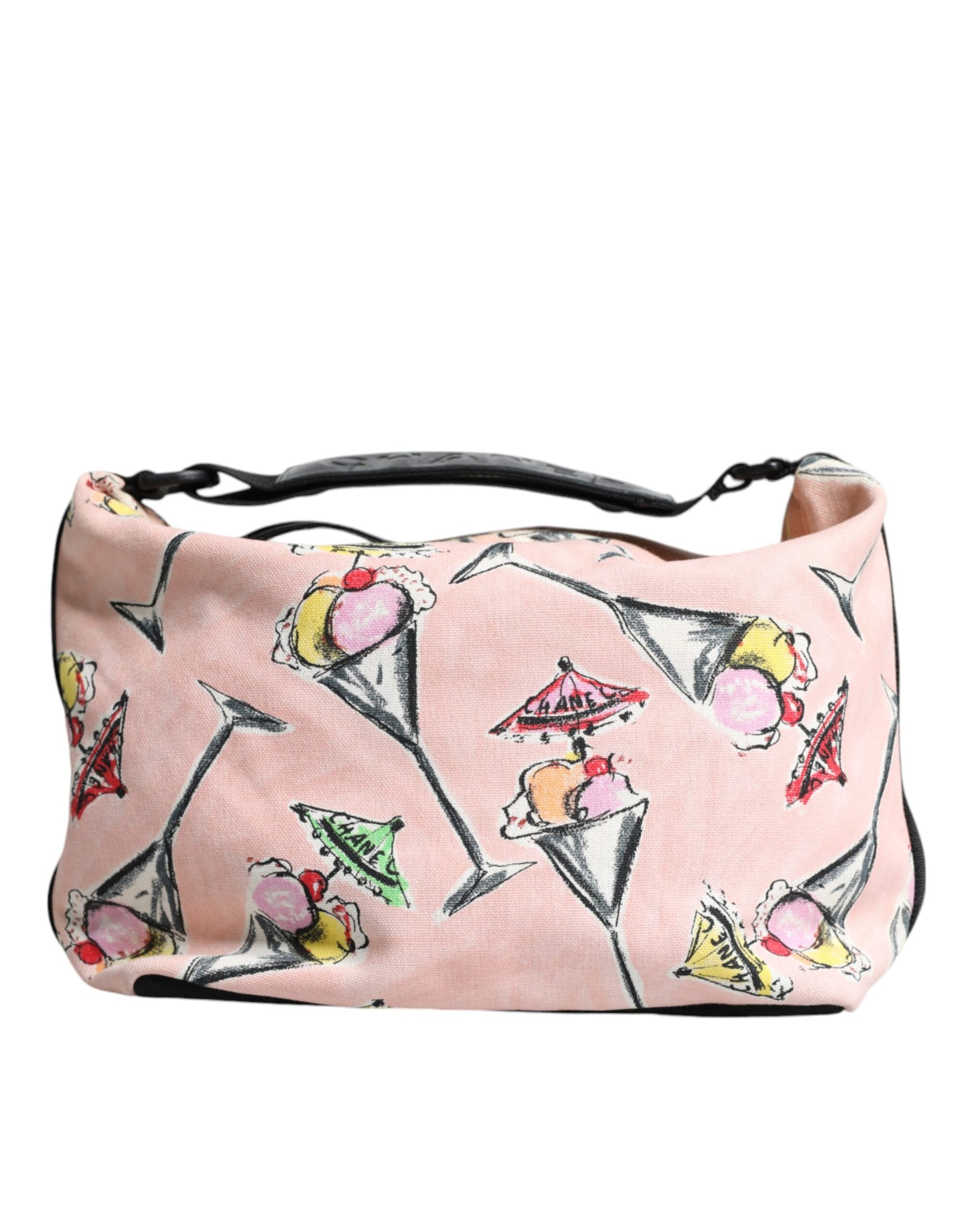 Chanel Pink Cruise Collection Parfait Canvas bedruckte Tasche