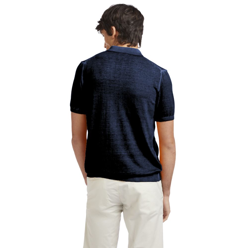 AT.P.CO Poloshirt aus blauer Baumwolle