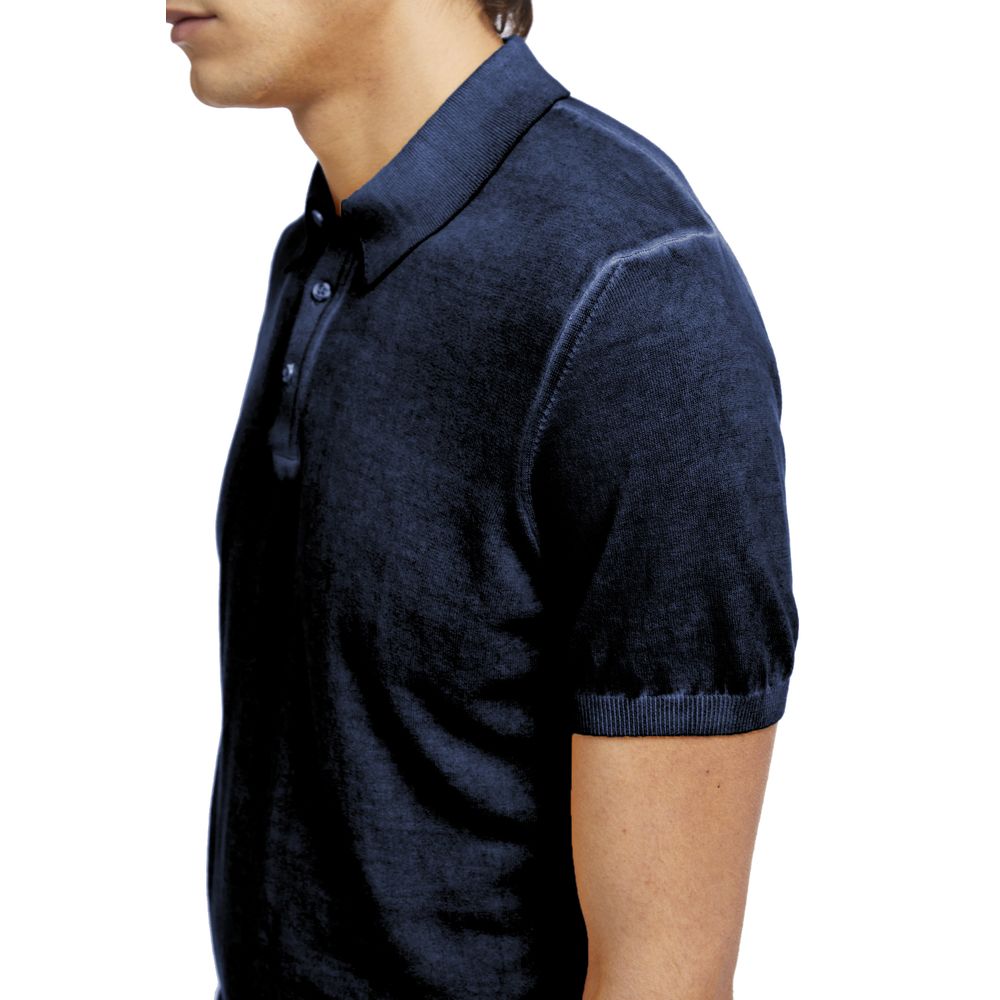 AT.P.CO Poloshirt aus blauer Baumwolle