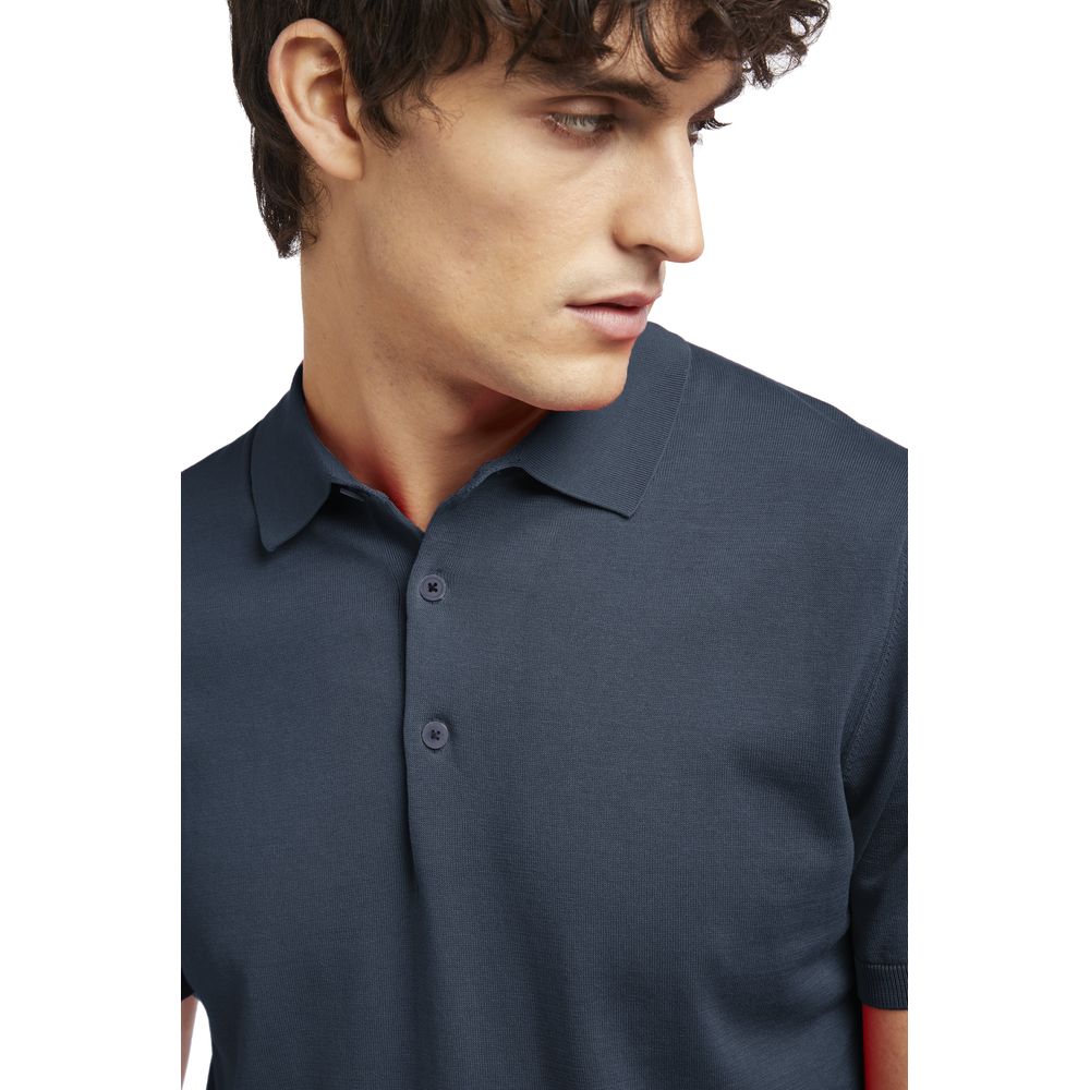 AT.P.CO Poloshirt aus blauer Baumwolle