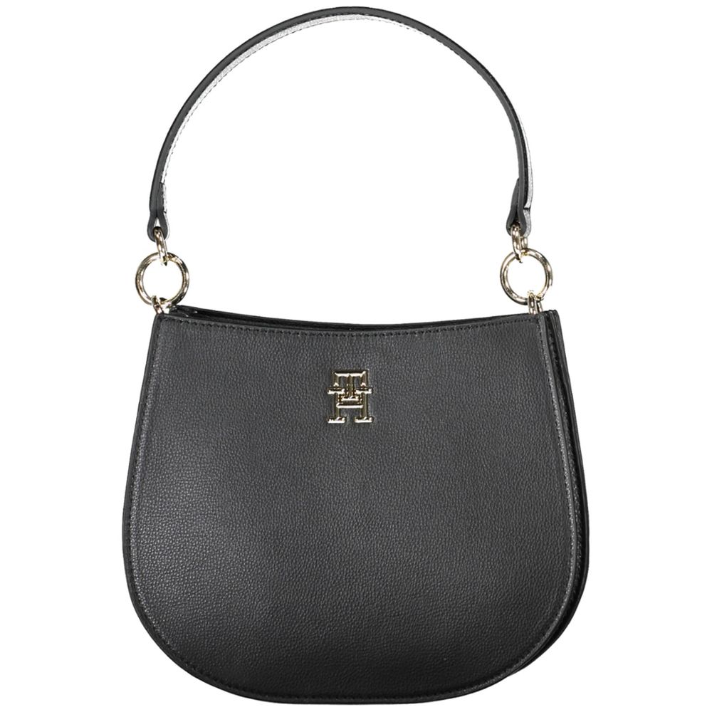 Tommy Hilfiger – Schwarze Handtasche aus Polyester für Damen