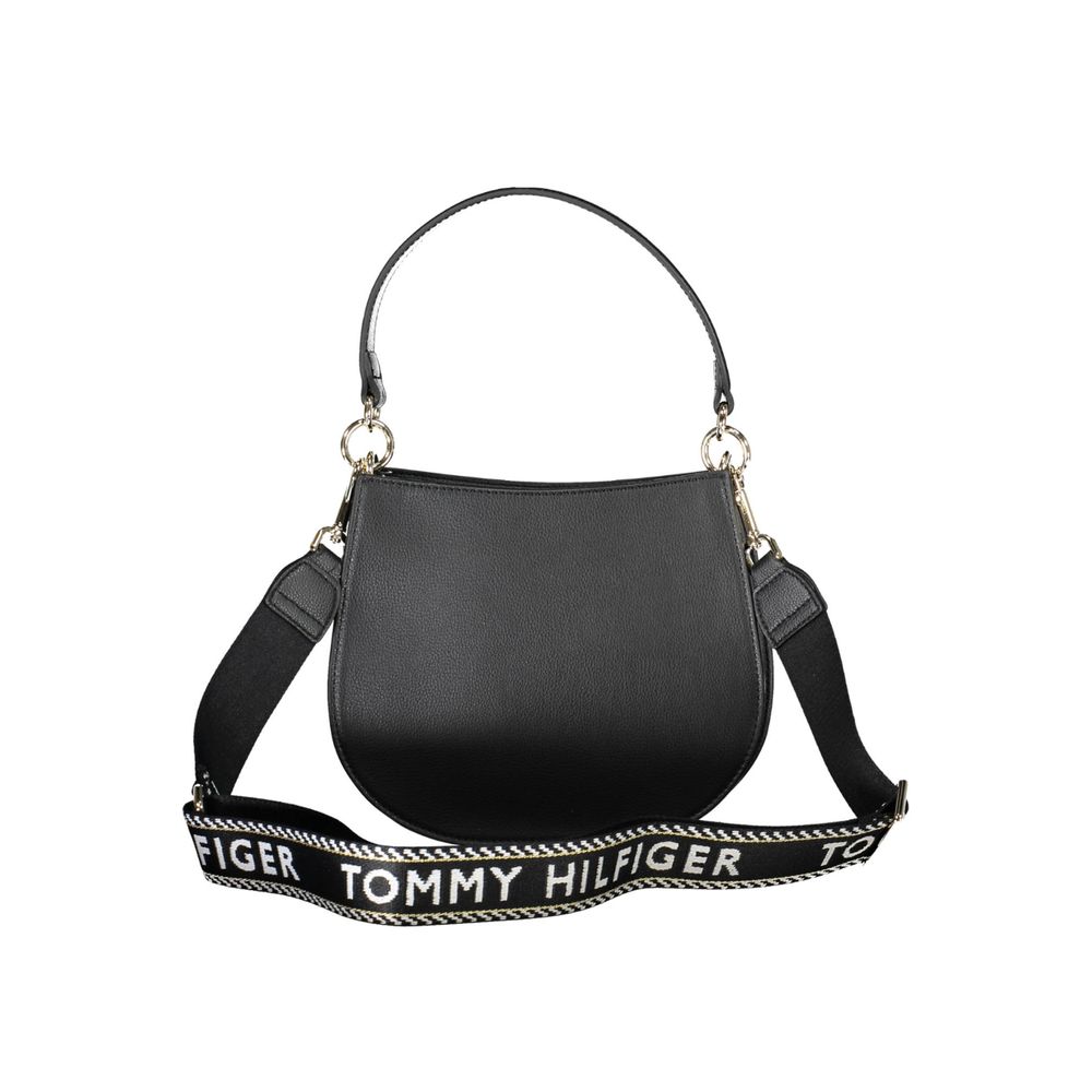 Tommy Hilfiger – Schwarze Handtasche aus Polyester für Damen