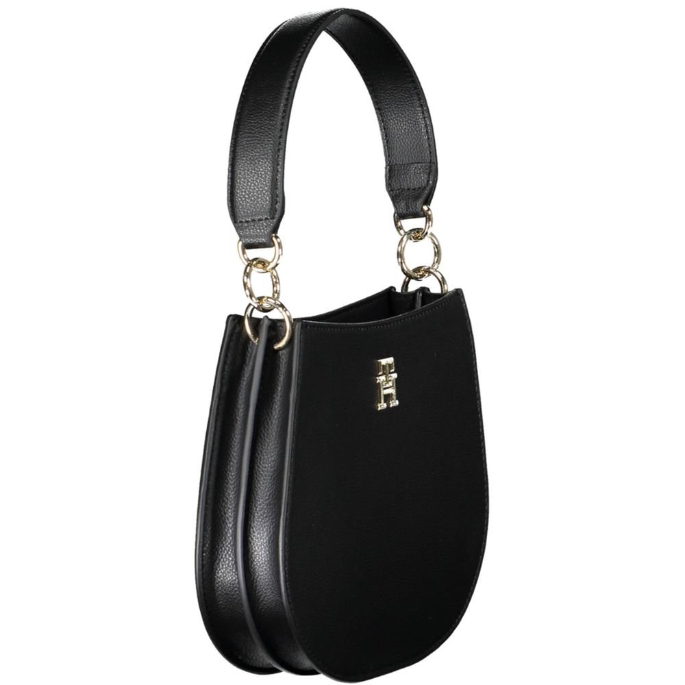 Tommy Hilfiger – Schwarze Handtasche aus Polyester für Damen