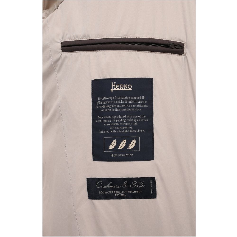 Beige Seidenjacke von Herno