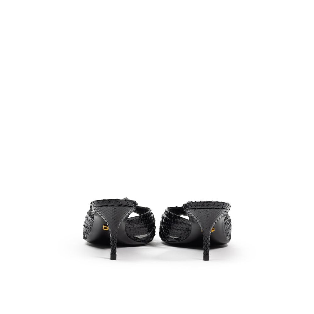 Dolce & Gabbana Black Snake Skin  Sandal