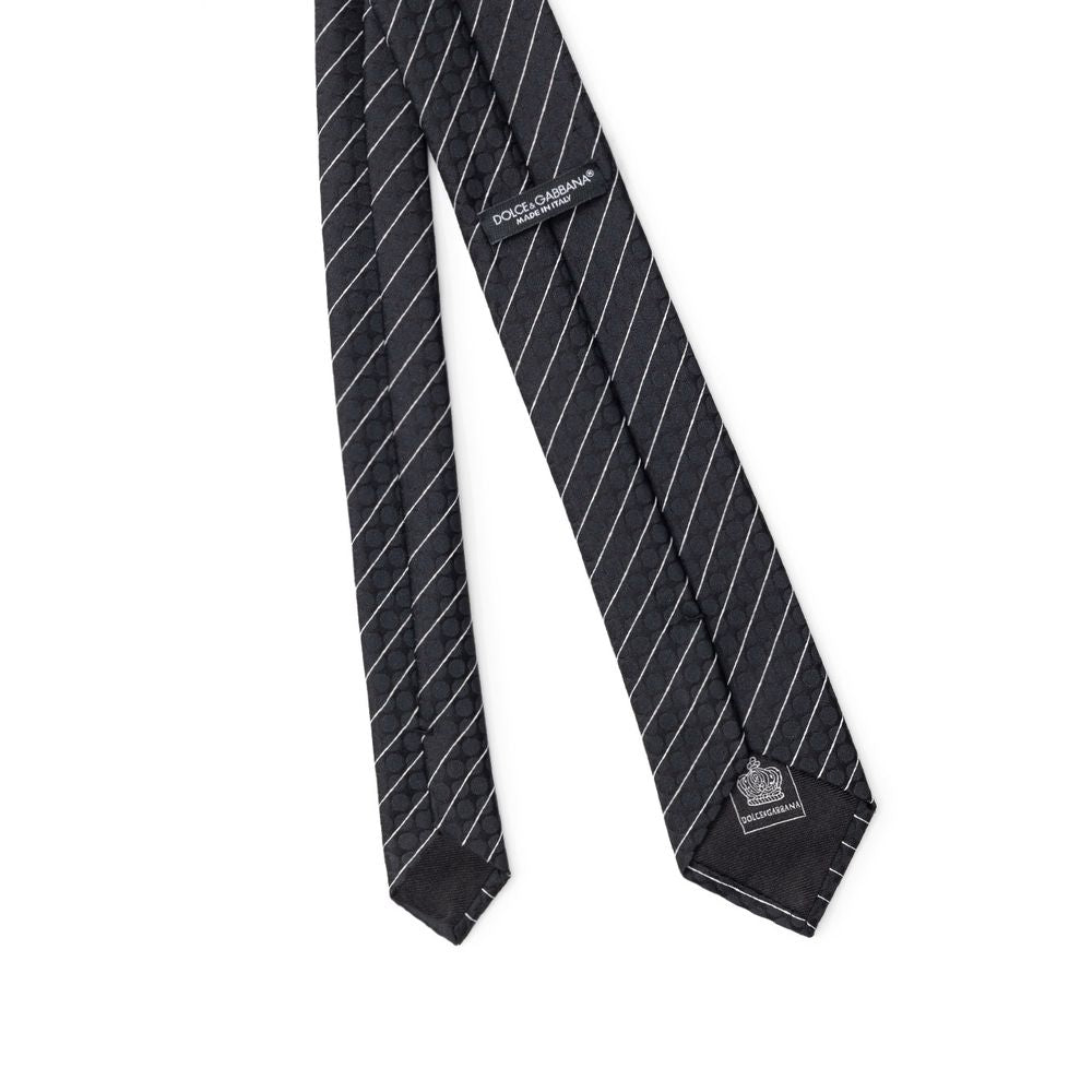 Dolce &amp; Gabbana Schwarze Krawatten und Fliegen aus Polyester