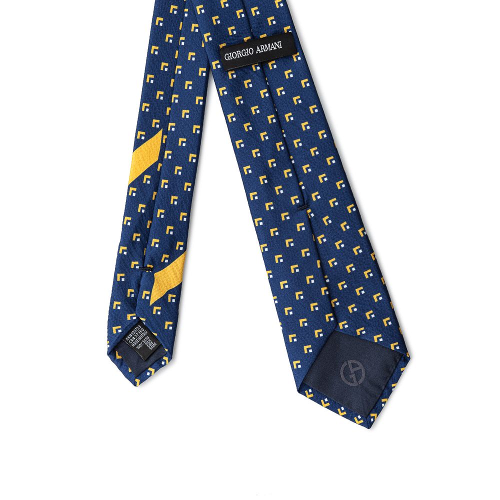 Giorgio Armani Blaue Seidenkrawatten und Fliegen