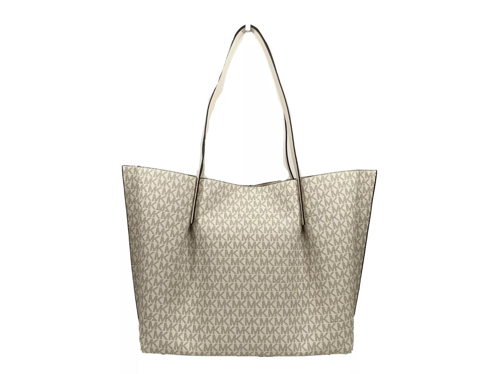 Michael Kors Emilia Große Signature PVC-Tragetasche Hellcreme