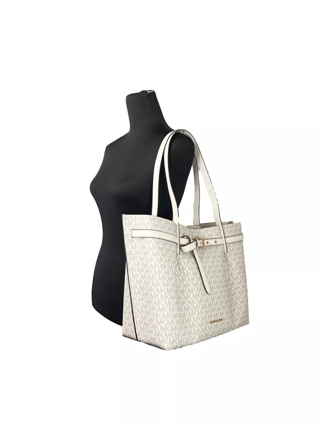 Michael Kors Emilia Große Signature PVC-Tragetasche Hellcreme