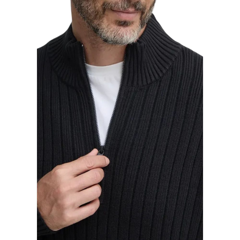 Calvin Klein Jeans – Schwarze Baumwoll-Strickjacke