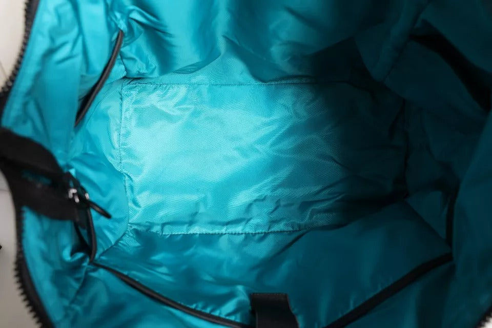 Dolce &amp; Gabbana – Schwarze Einkaufstasche aus Canvas mit DG-Logo-Print