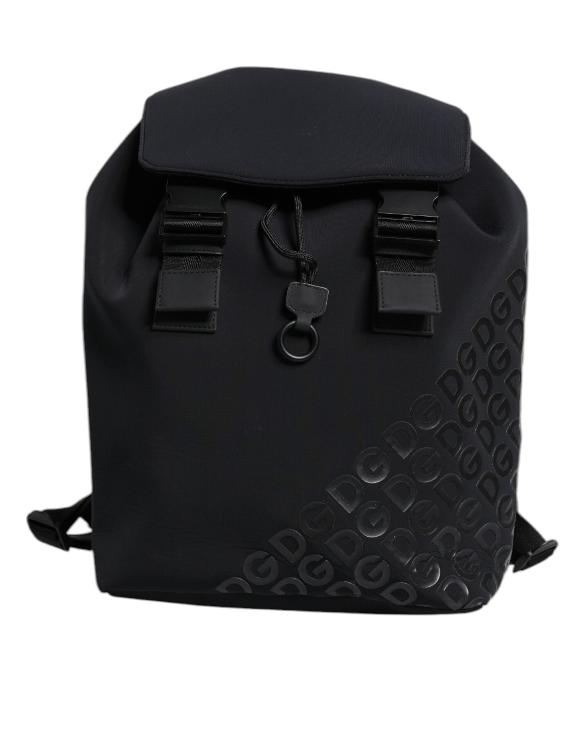 Dolce &amp; Gabbana – Schulrucksack aus Neopren und Nylon mit DG-Logo, Schwarz