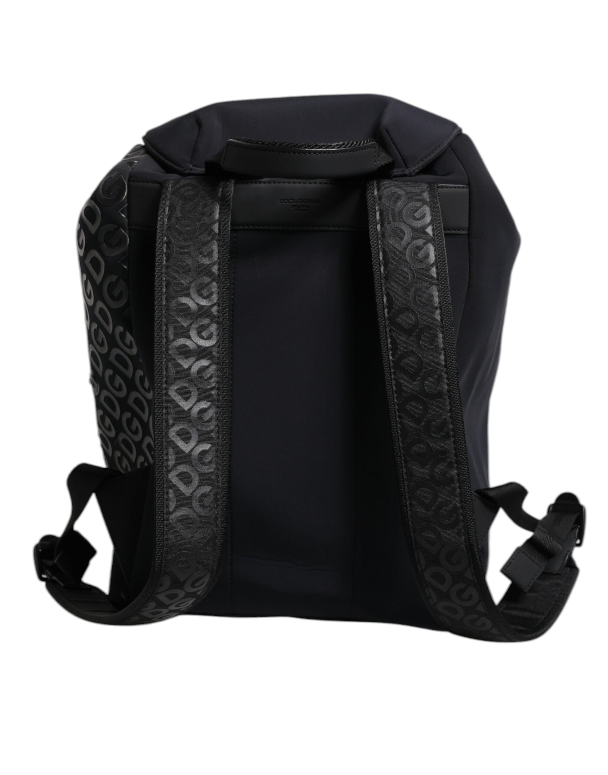 Dolce &amp; Gabbana – Schulrucksack aus Neopren und Nylon mit DG-Logo, Schwarz