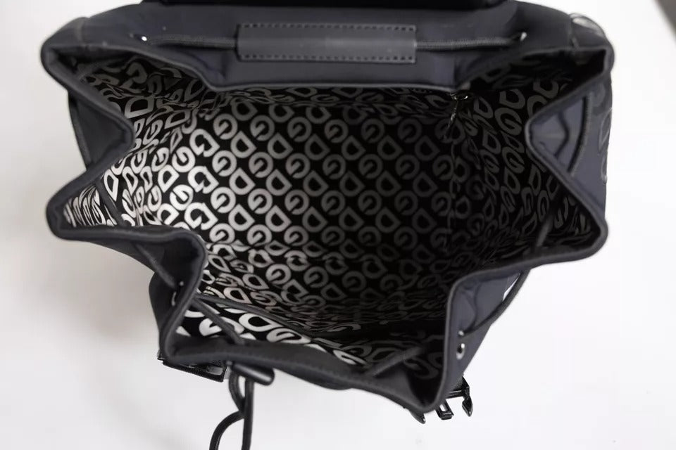 Dolce &amp; Gabbana – Schulrucksack aus Neopren und Nylon mit DG-Logo, Schwarz