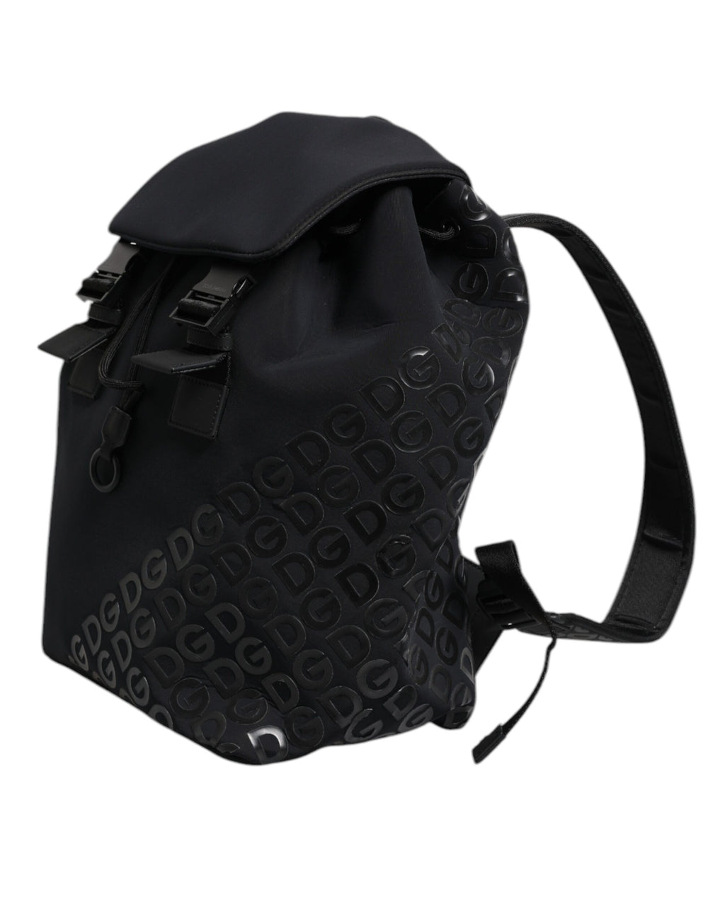 Dolce &amp; Gabbana – Schulrucksack aus Neopren und Nylon mit DG-Logo, Schwarz