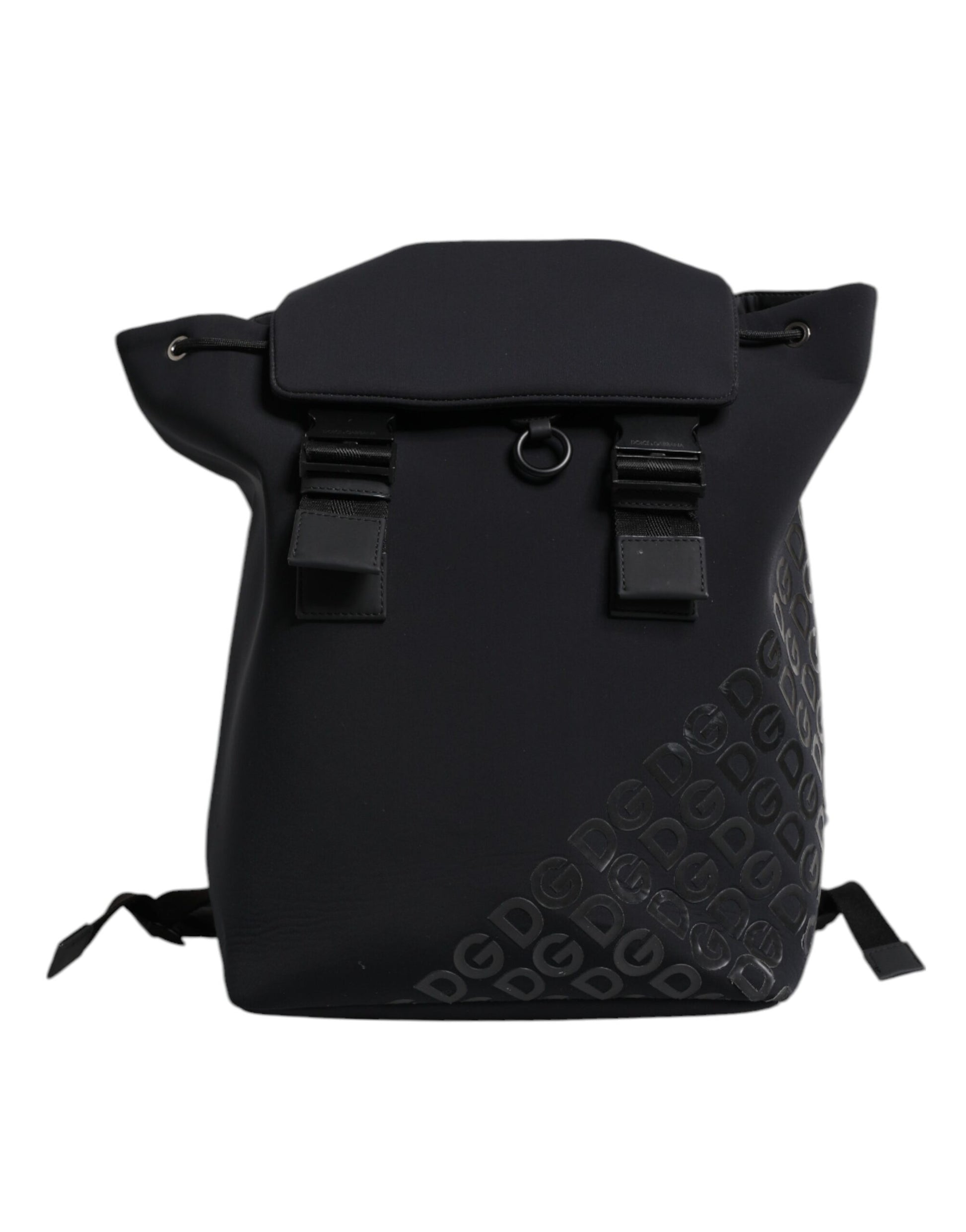 Dolce &amp; Gabbana – Schulrucksack aus Neopren und Nylon mit DG-Logo, Schwarz