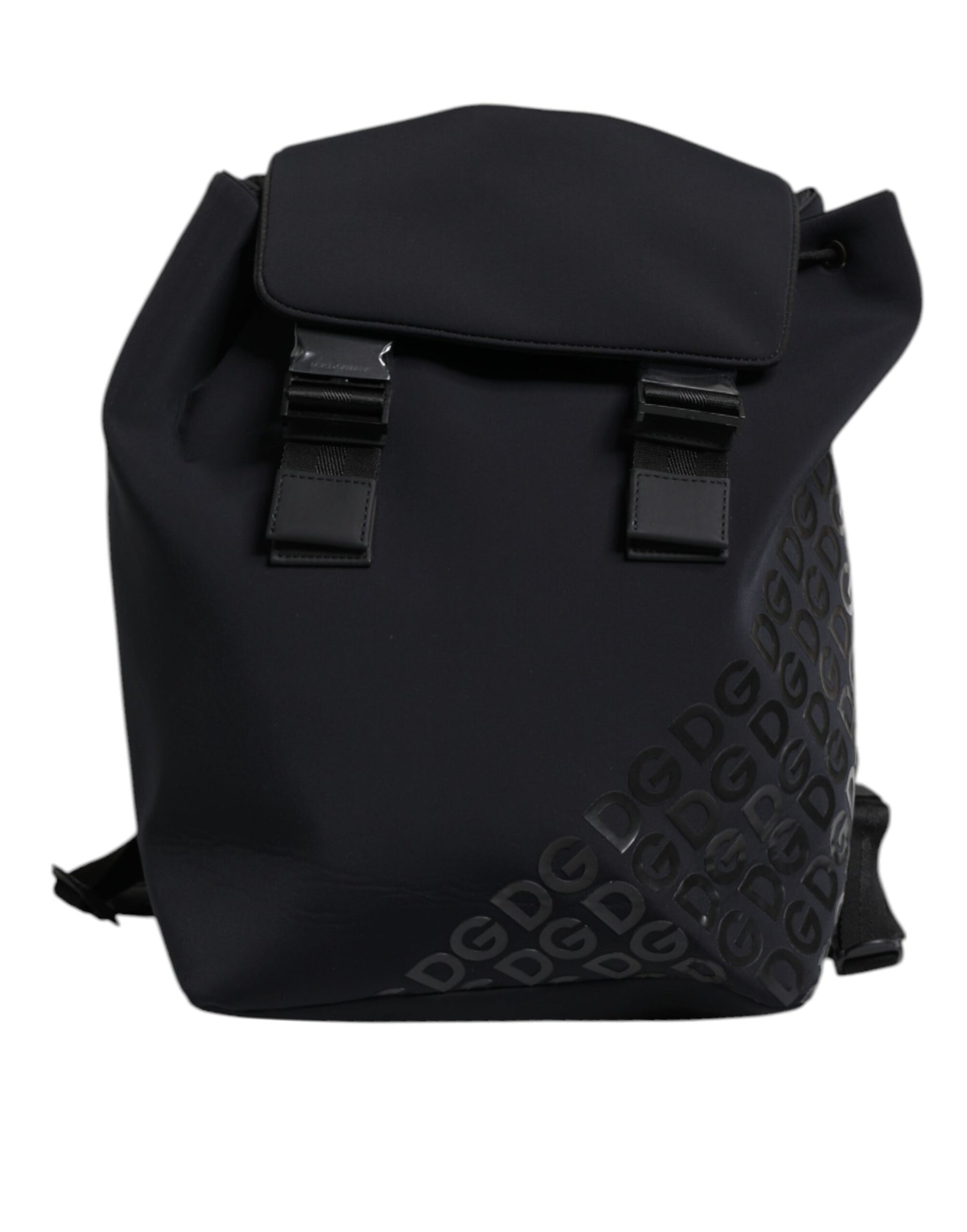 Dolce &amp; Gabbana – Schulrucksack aus Neopren und Nylon mit DG-Logo, Schwarz