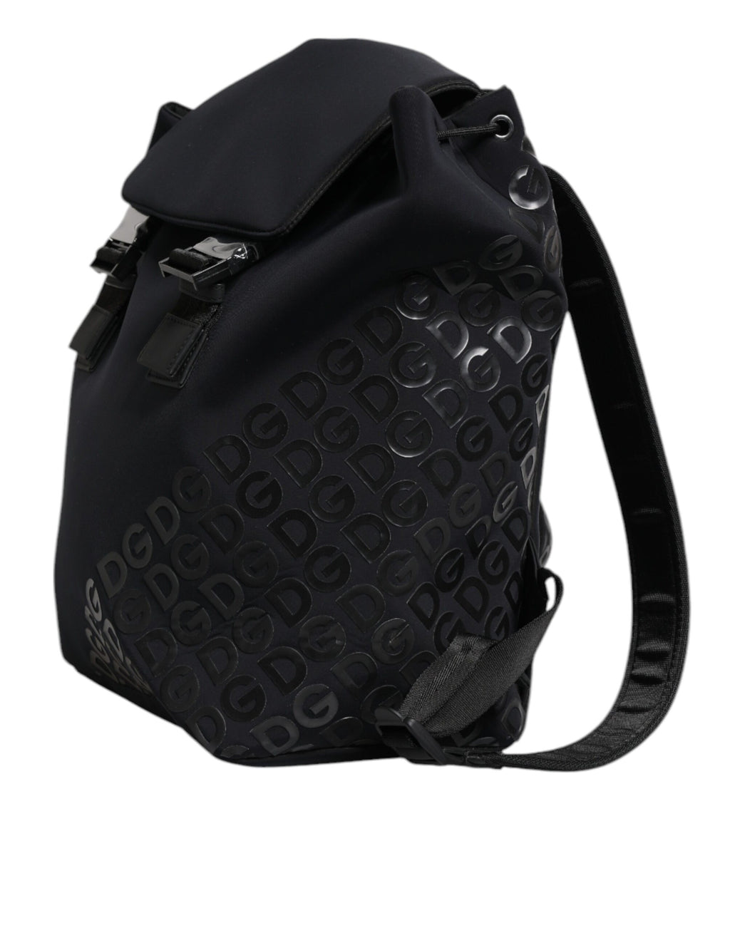 Dolce &amp; Gabbana – Schulrucksack aus Neopren und Nylon mit DG-Logo, Schwarz