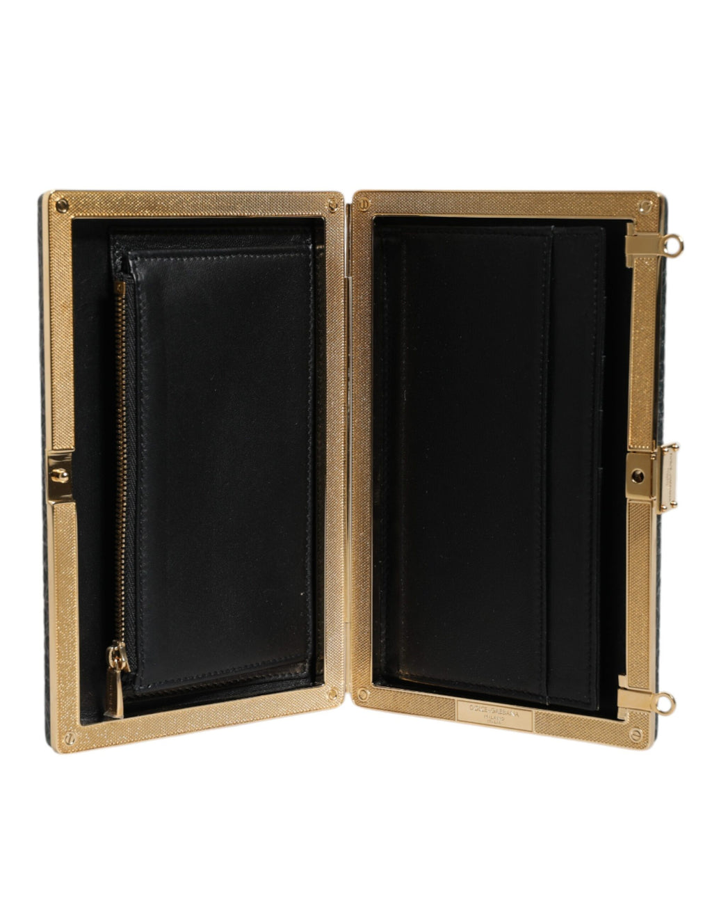 Dolce &amp; Gabbana – Schwarze Clutch aus Leder für den Abend