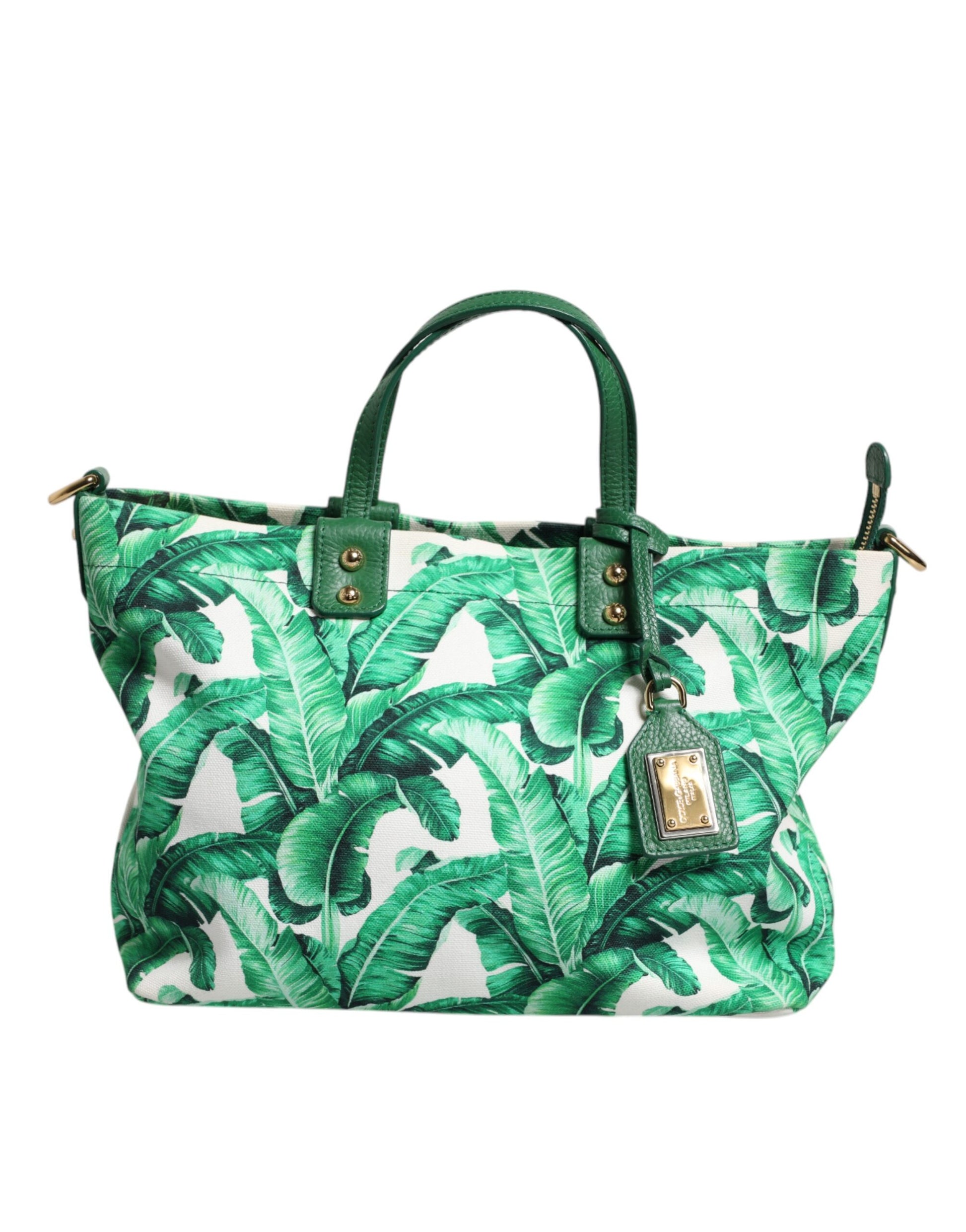 Dolce &amp; Gabbana Grüne Canvas-Tragetasche „Botanischer Garten“ für Damen
