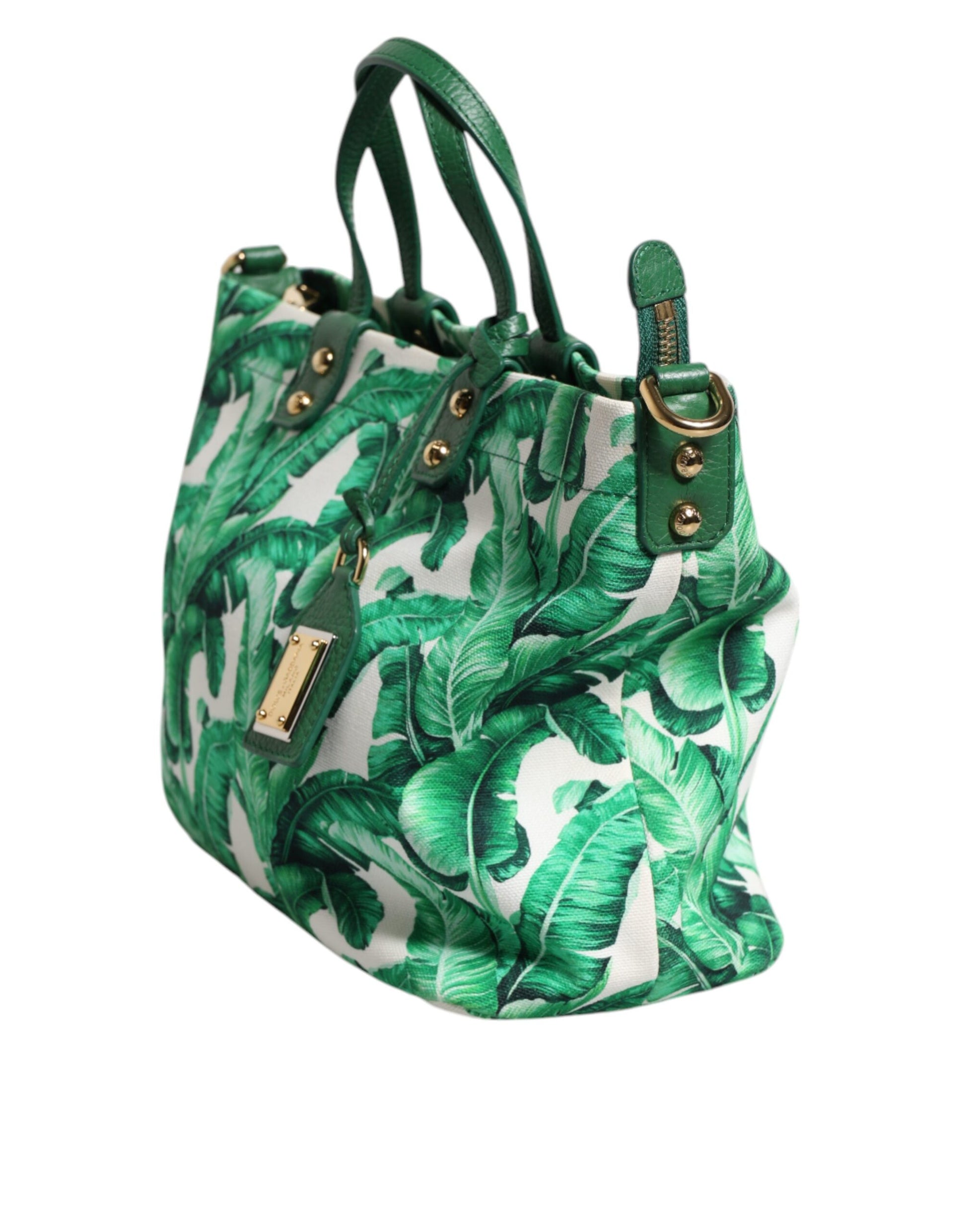 Dolce &amp; Gabbana Grüne Canvas-Tragetasche „Botanischer Garten“ für Damen