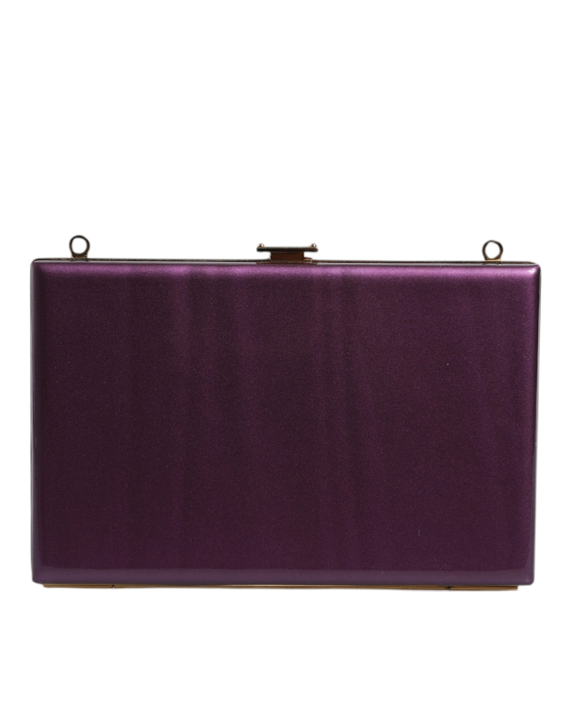 Dolce &amp; Gabbana Lila Leder Clutch Abend Umhängetasche