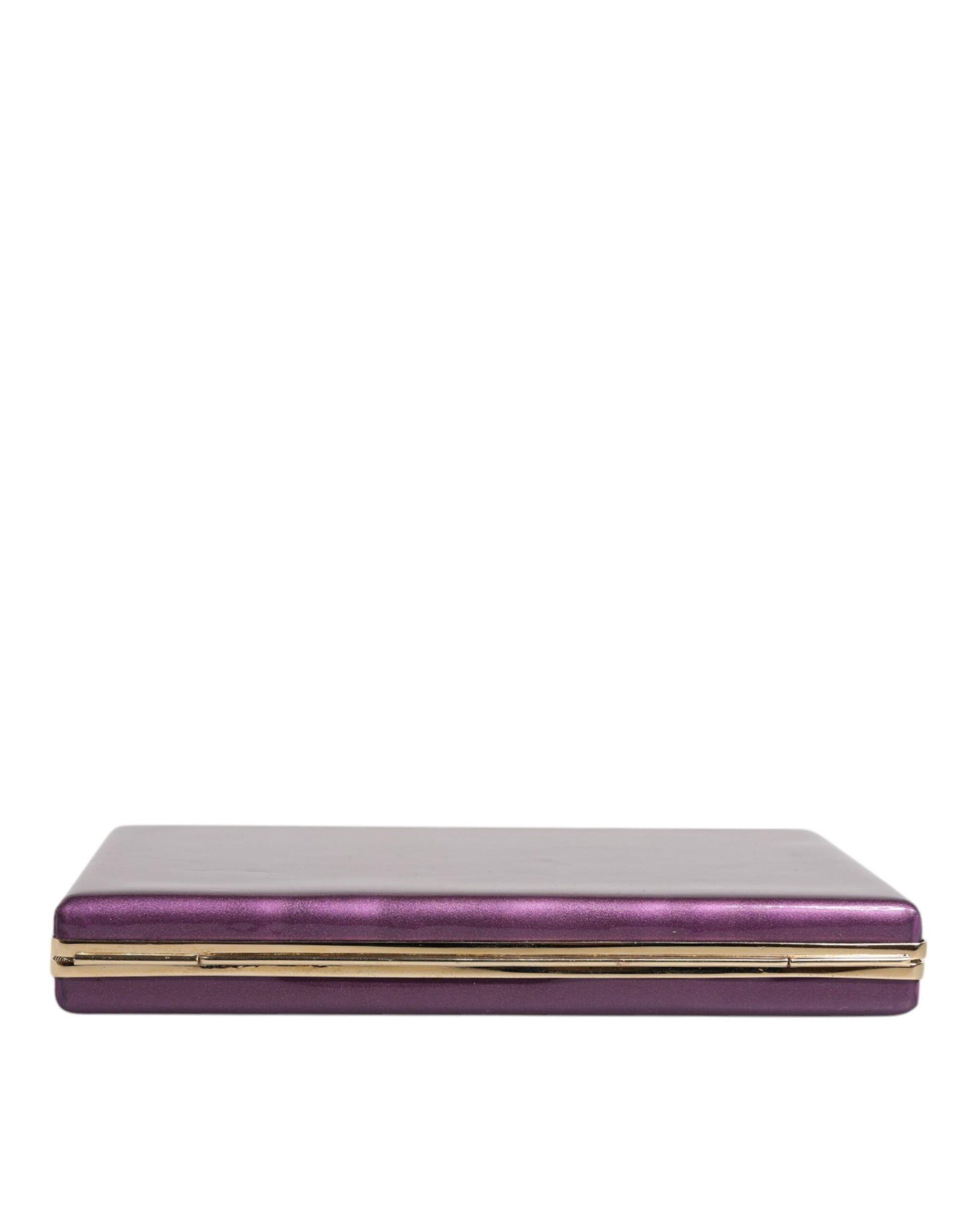 Dolce &amp; Gabbana Lila Leder Clutch Abend Umhängetasche