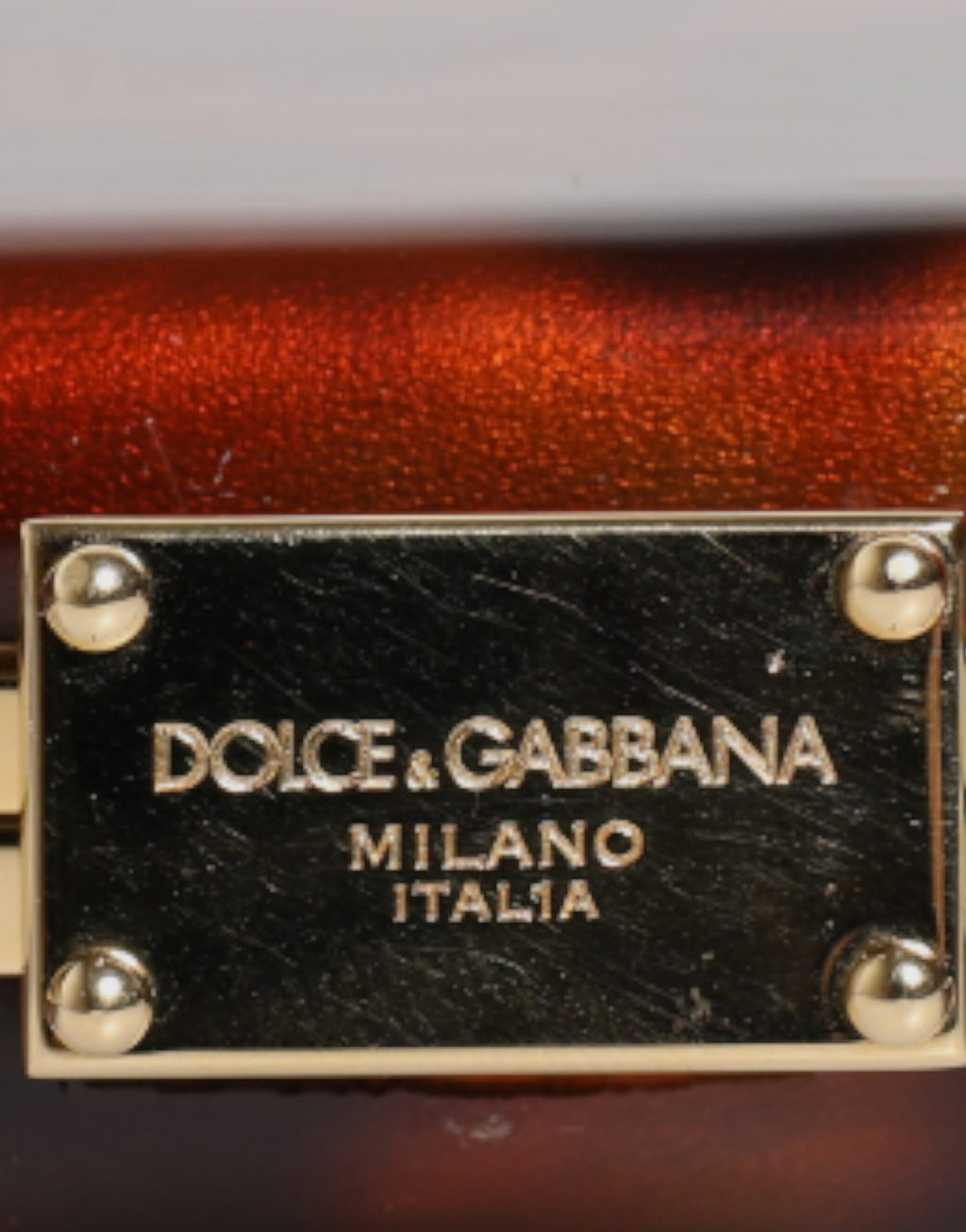 Dolce &amp; Gabbana – Abend-Umhängetasche aus braunem Leder