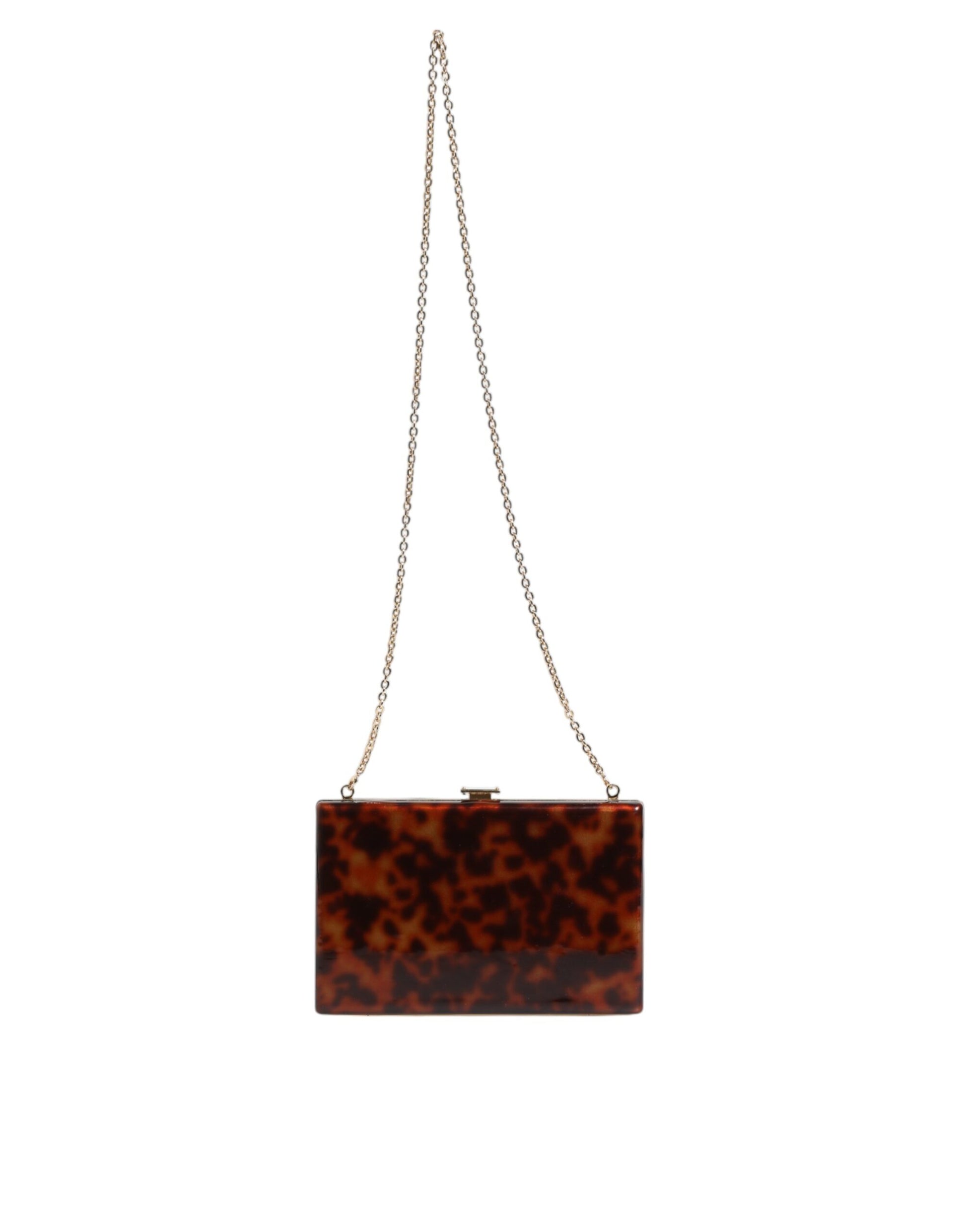 Dolce &amp; Gabbana – Abend-Umhängetasche aus braunem Leder