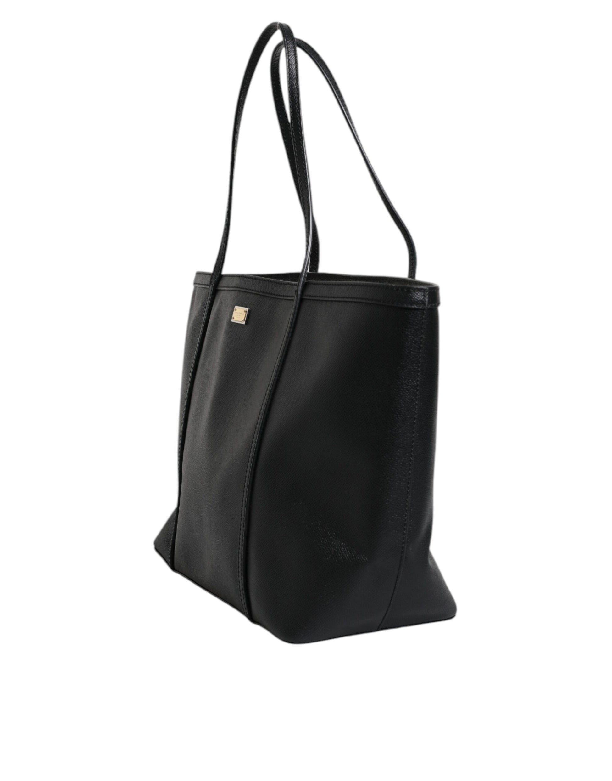 Dolce &amp; Gabbana – Einkaufstasche „Miss Escape“ aus schwarzem Leder