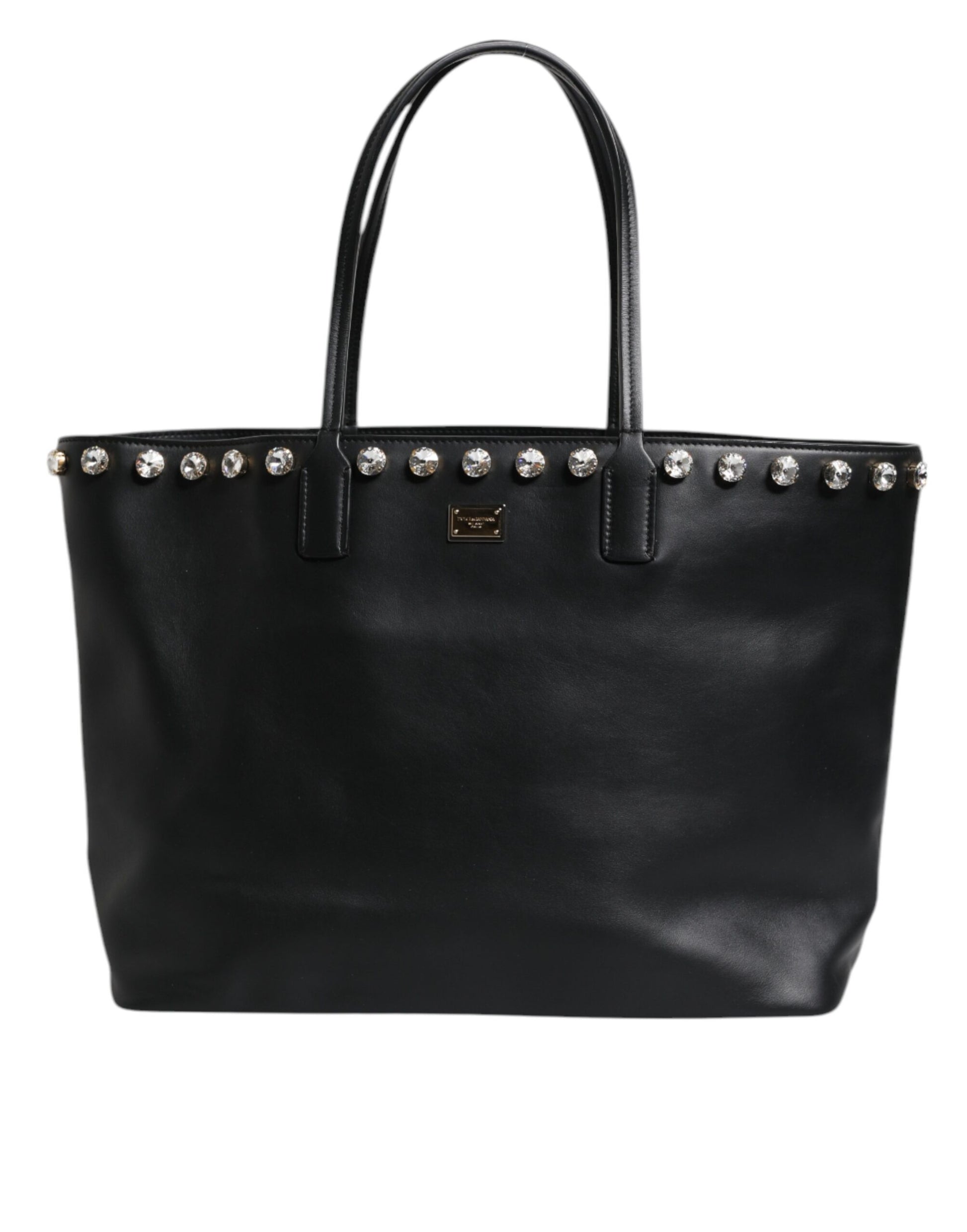 Dolce &amp; Gabbana Schwarze Einkaufstasche aus Kristallleder für Damen