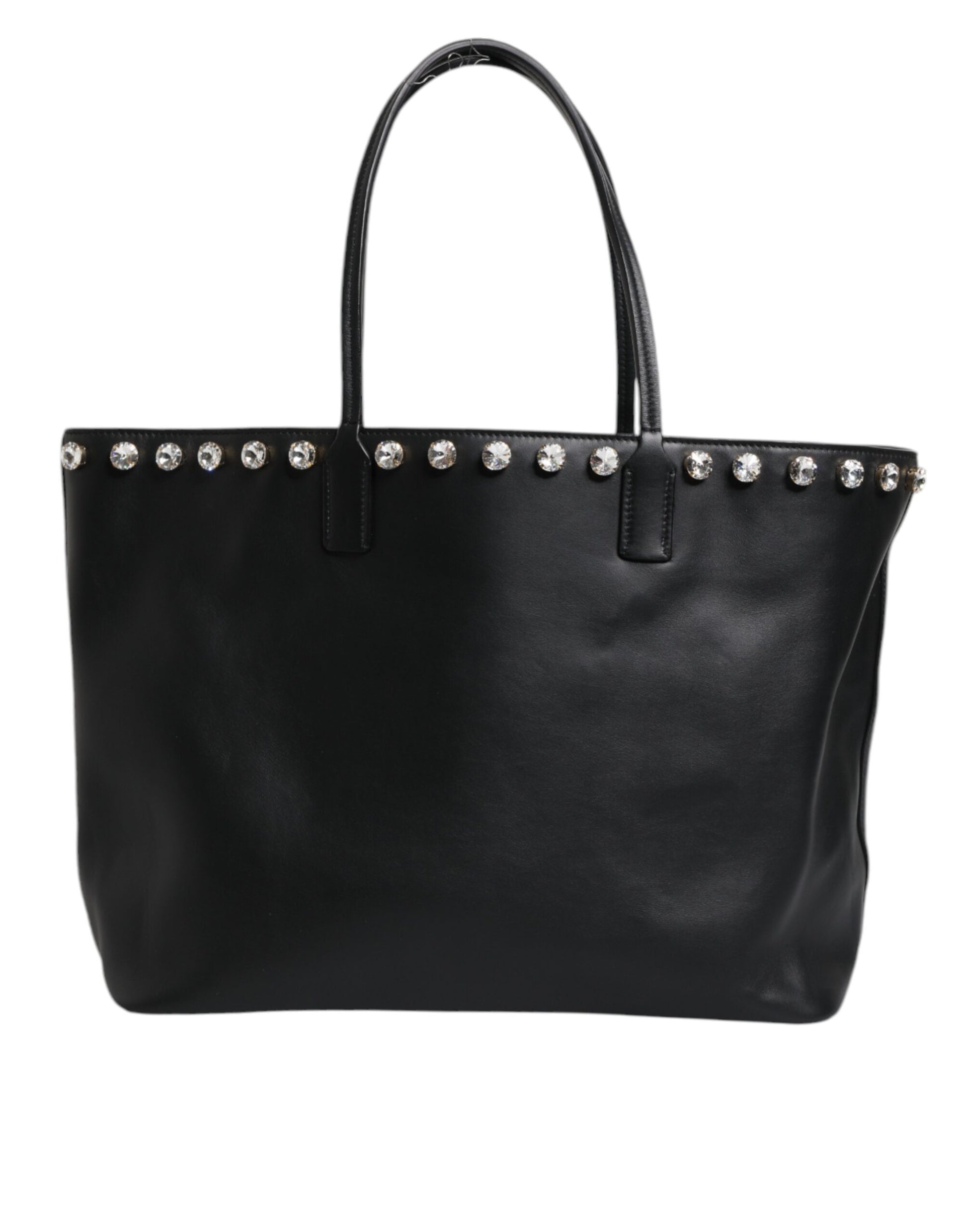 Dolce &amp; Gabbana Schwarze Einkaufstasche aus Kristallleder für Damen