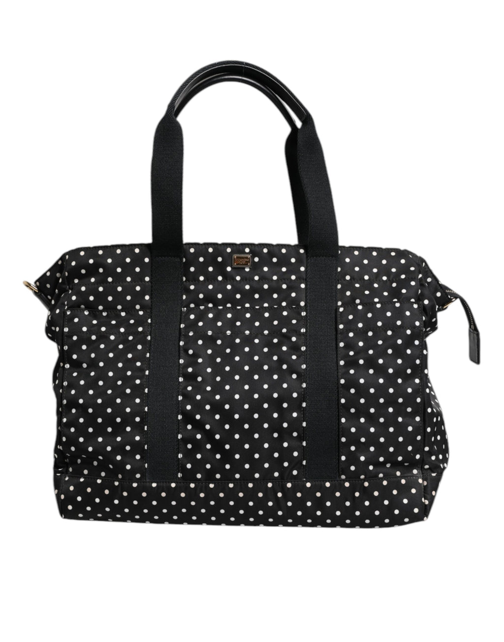 Dolce &amp; Gabbana – Wickeltasche aus Nylon mit schwarzen Punkten