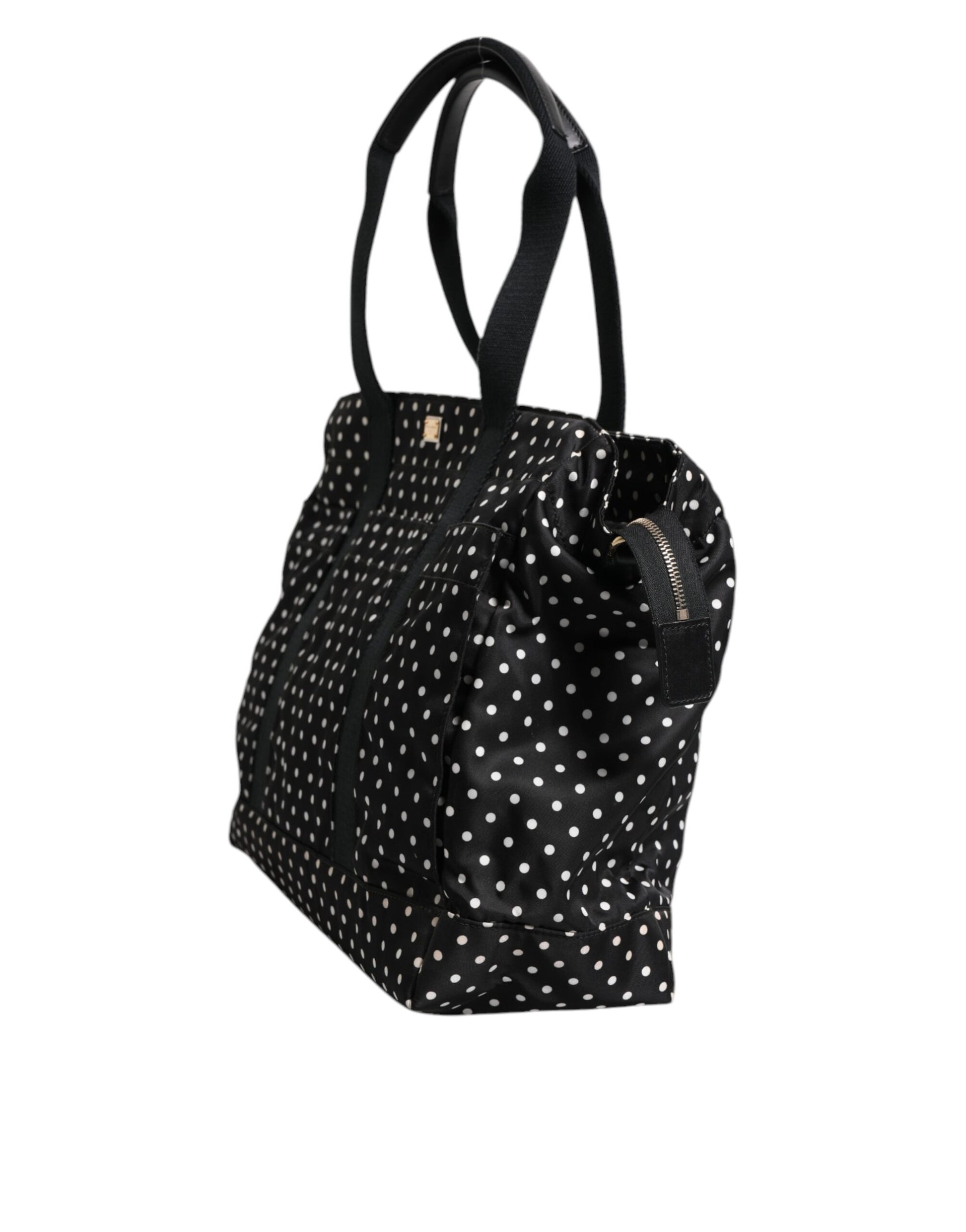 Dolce &amp; Gabbana – Wickeltasche aus Nylon mit schwarzen Punkten