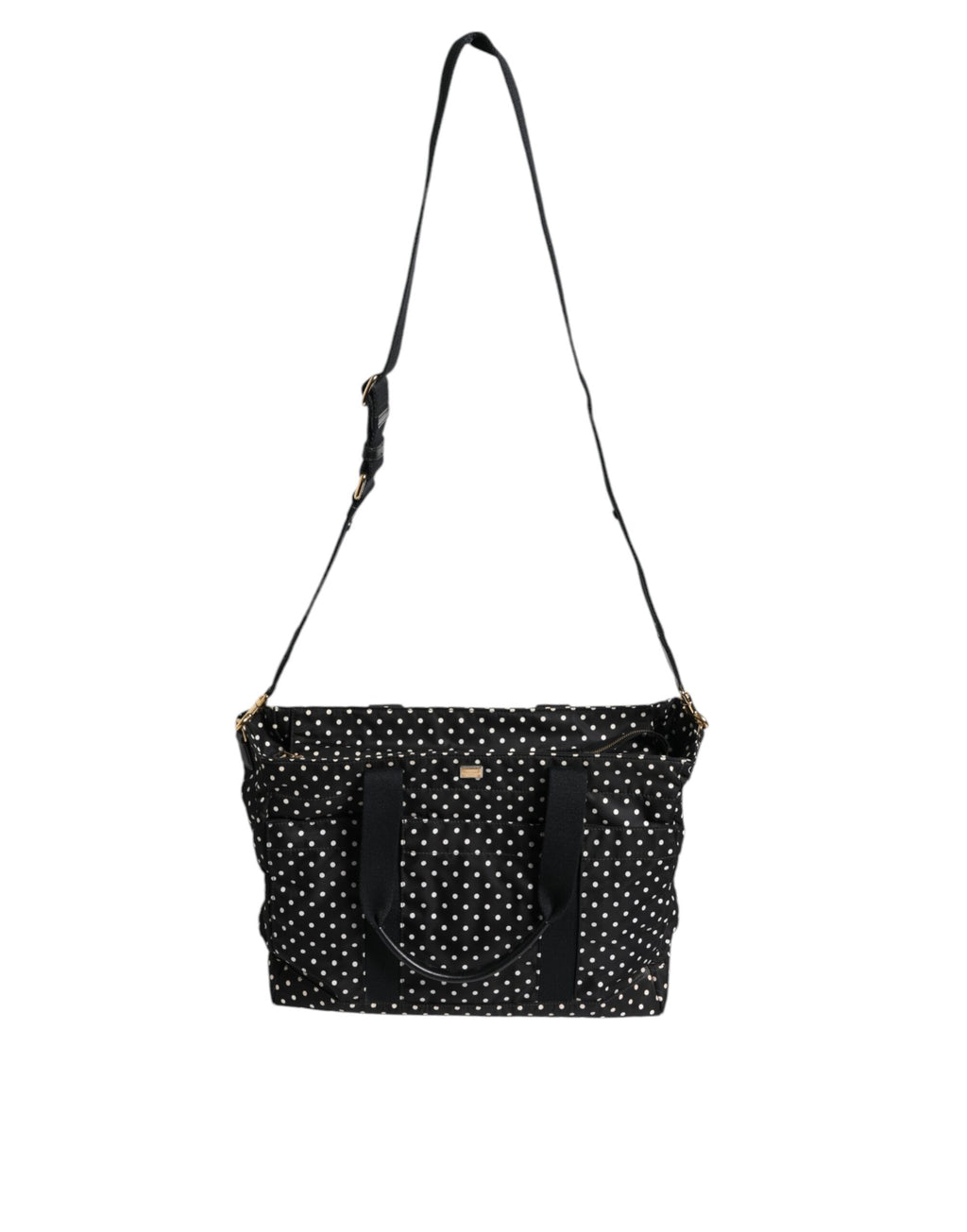 Dolce &amp; Gabbana – Wickeltasche aus Nylon mit schwarzen Punkten