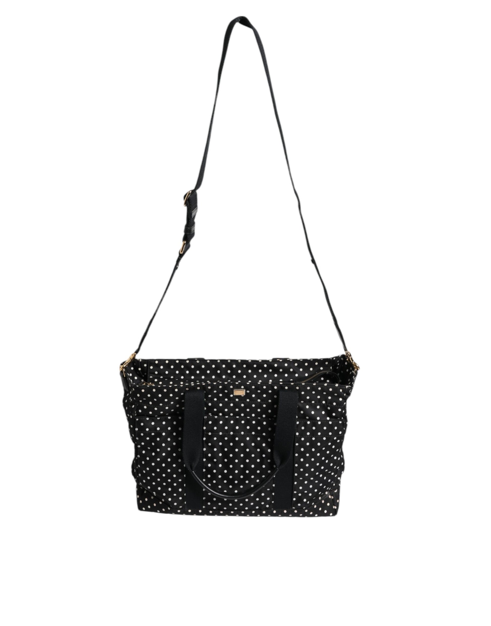 Dolce &amp; Gabbana – Wickeltasche aus Nylon mit schwarzen Punkten