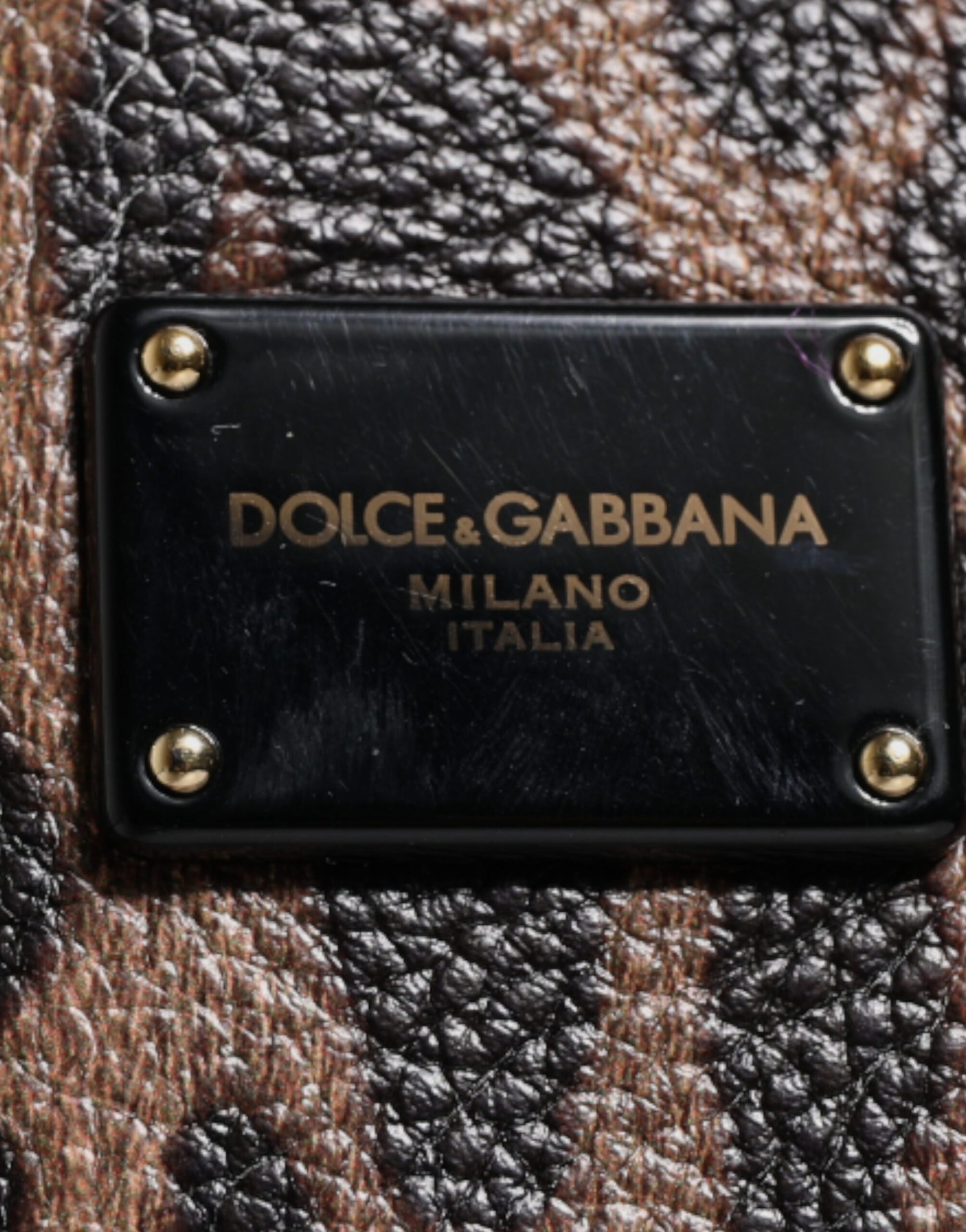 Dolce &amp; Gabbana Schultertasche aus Kalbsleder mit Leopardenmuster in Braun und Schwarz