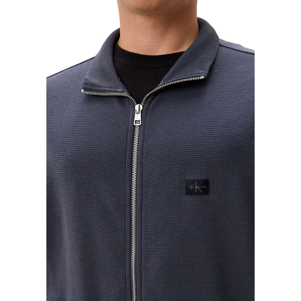 Calvin Klein Jeans – Graue Strickjacke aus recycelter Baumwolle