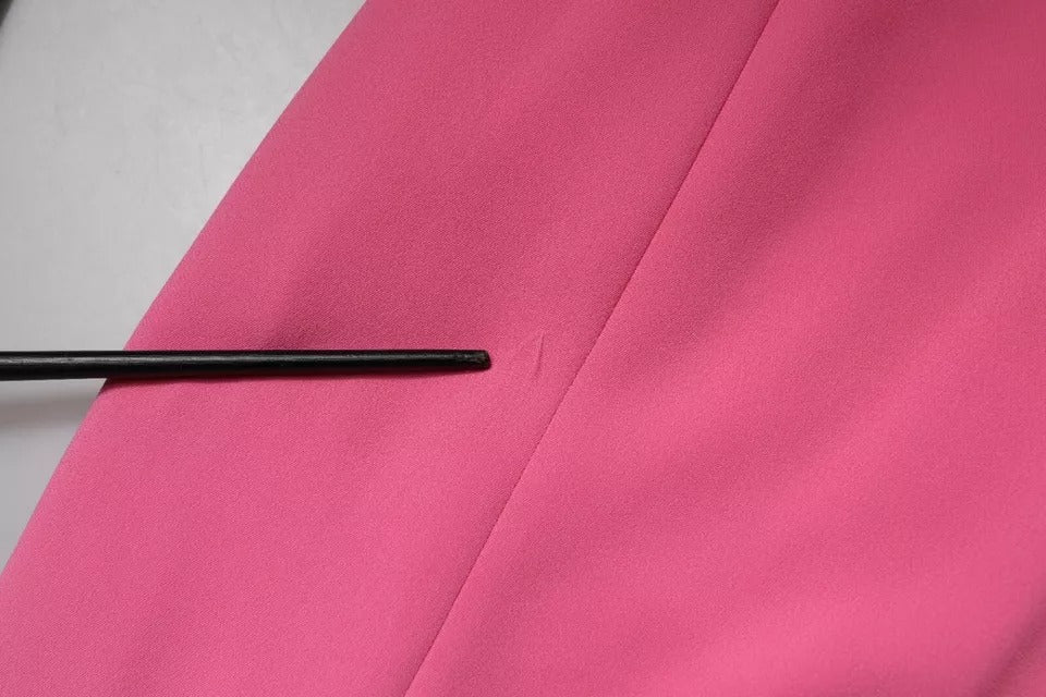 Dondup – Rückenfreies Mini-Etuikleid aus Viskose mit kurzen Ärmeln, Rosa