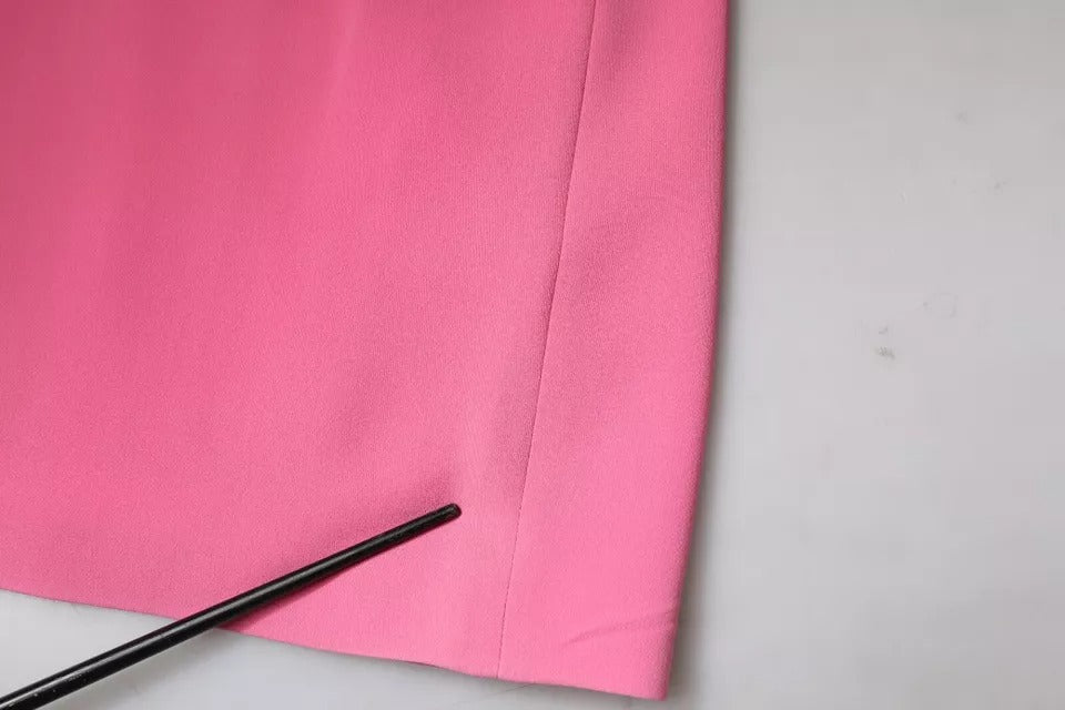 Dondup – Rückenfreies Mini-Etuikleid aus Viskose mit kurzen Ärmeln, Rosa