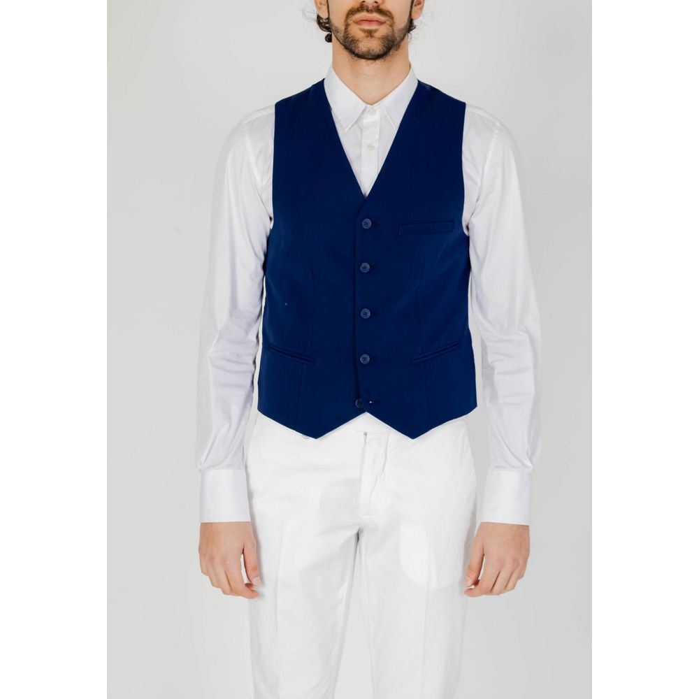 Only &amp; Sons – Blaue Polyesterweste