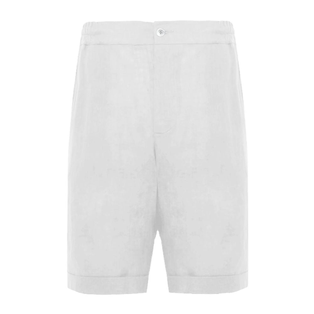 Alpha Studio – Weiße Leinenshorts