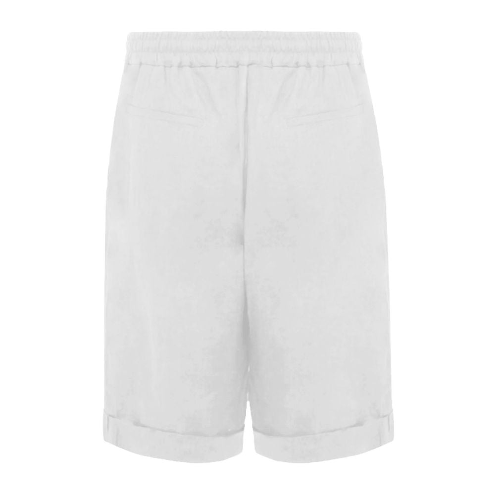 Alpha Studio – Weiße Leinenshorts