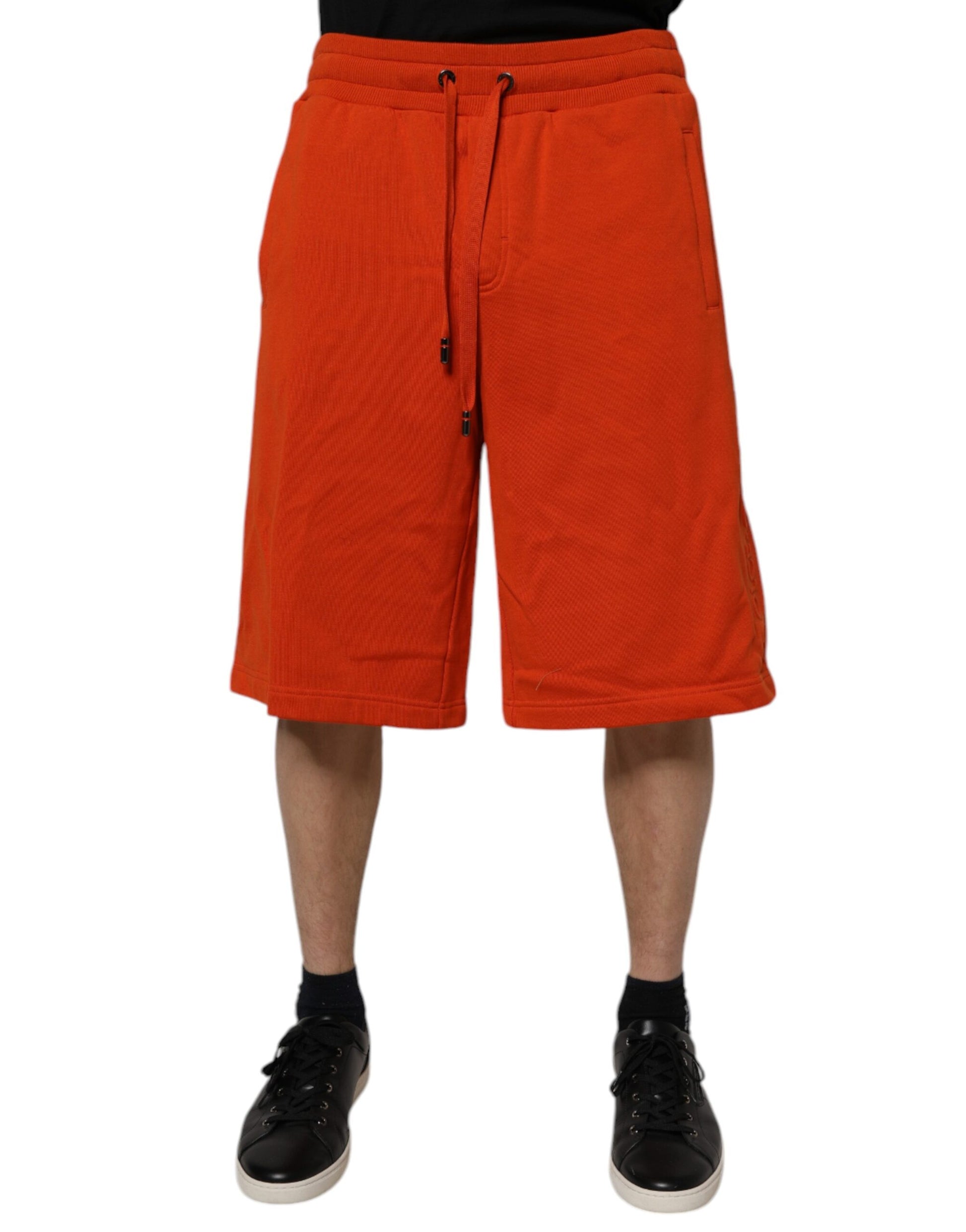 Dolce &amp; Gabbana – Rote Bermudashorts aus Baumwollmischung mit mittlerer Taille für Herren