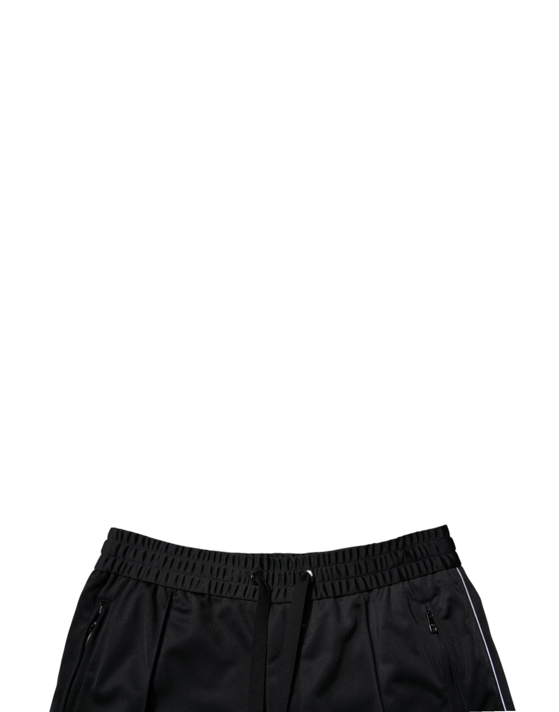 Dolce &amp; Gabbana Schwarze Bermudashorts aus Polyester mit mittlerer Taille für Herren
