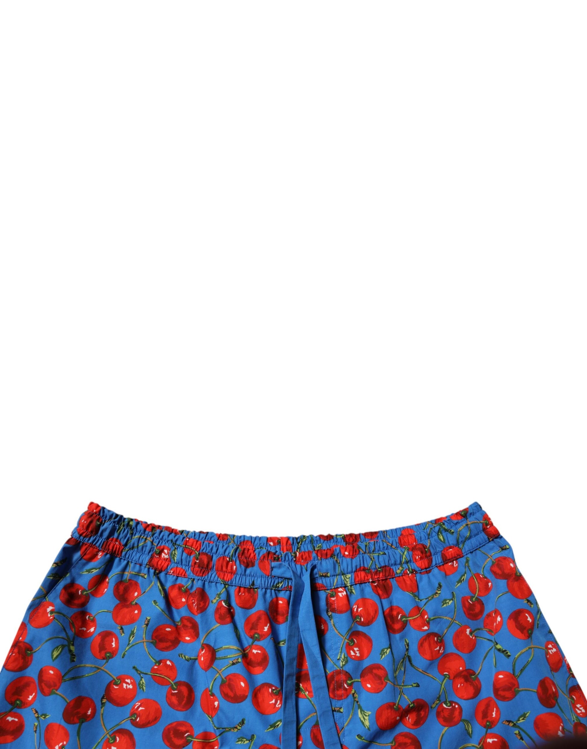 Dolce &amp; Gabbana – Bermudashorts aus Baumwolle mit blauem Kirschdruck für Herren