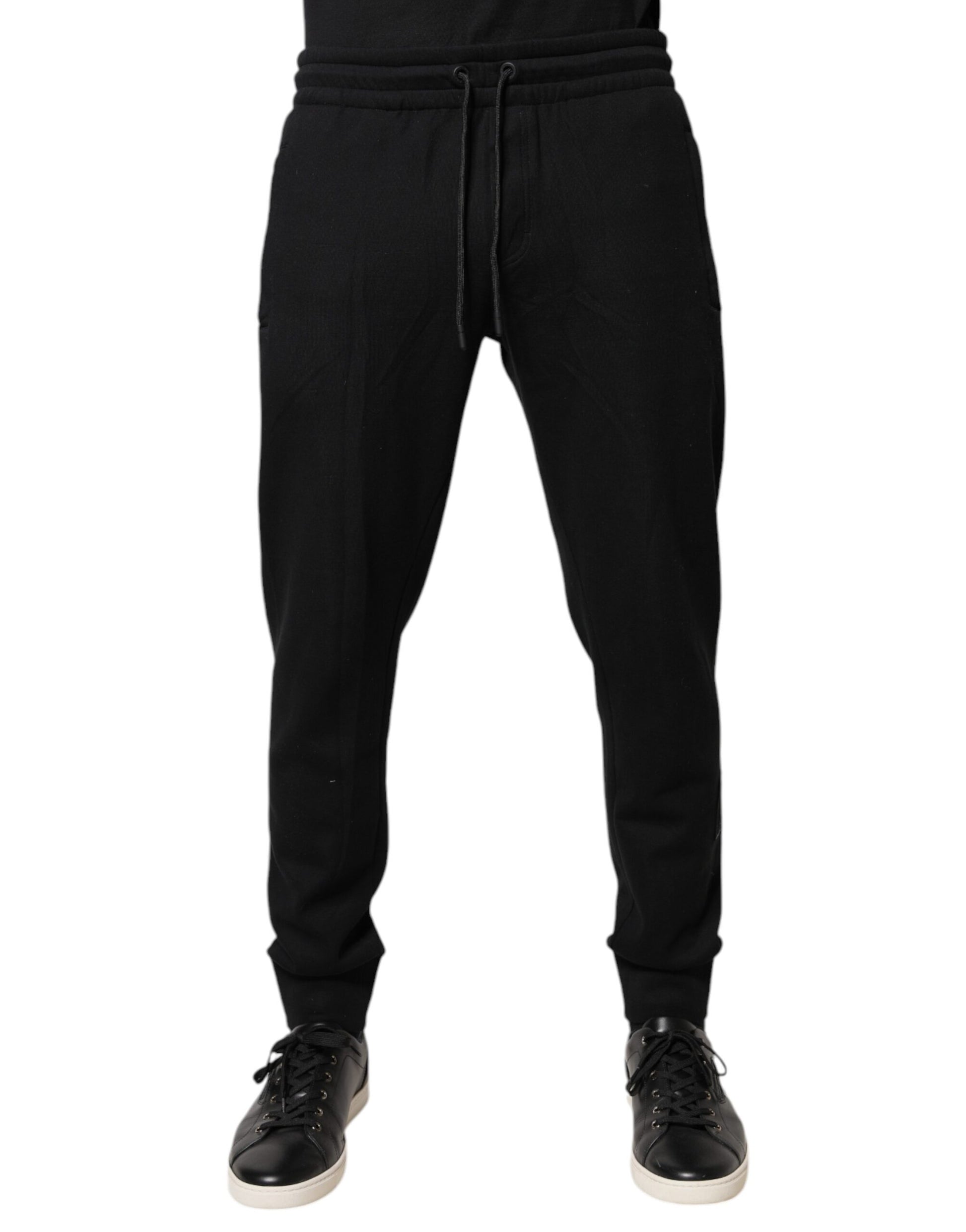Dolce &amp; Gabbana – Schwarze Jogginghose aus Baumwolle
