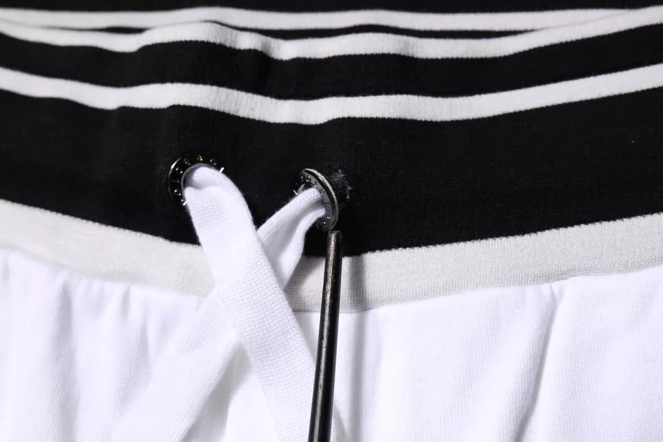 Dolce &amp; Gabbana – DG King – Bermudashorts aus Baumwolle mit weißen Streifen