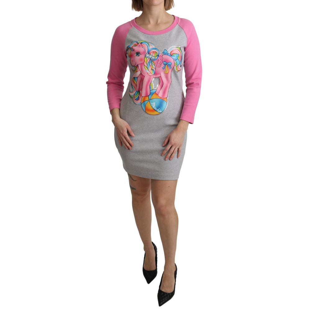 Moschino Gray Cotton Casual Dress